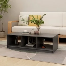 Couchtisch aus massivem grauem Kiefernholz, 110 x 50 x 34 cm von vidaXL, Couchtisch - Ref: Foro24-809914, Preis: 54,68 €, Rab...