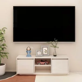 Massiver TV-Schrank aus weißem Kiefernholz, 110 x 30 x 40 cm von vidaXL, TV-Möbel - Ref: Foro24-809901, Preis: 68,09 €, Rabat...