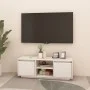 Massiver TV-Schrank aus weißem Kiefernholz, 110 x 30 x 40 cm von vidaXL, TV-Möbel - Ref: Foro24-809901, Preis: 68,09 €, Rabat...