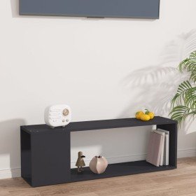 Mueble para TV madera contrachapada gris 100x24x32 cm