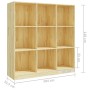 Bücherregal/Raumteiler aus Zirbenholz 104x33,5x110 cm von vidaXL, Bücherregale und Regale - Ref: Foro24-809972, Preis: 121,48...
