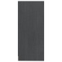 Zusatzschrank aus massivem Kiefernholz grau 35,5x33,5x76 cm von vidaXL, Schließfächer und Lagerschränke - Ref: Foro24-809932,...