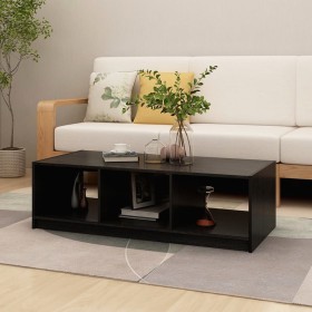 Couchtisch aus massivem schwarzem Kiefernholz, 110 x 50 x 34 cm von vidaXL, Couchtisch - Ref: Foro24-809916, Preis: 67,84 €, ...