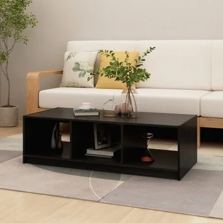 Couchtisch aus massivem schwarzem Kiefernholz, 110 x 50 x 34 cm von vidaXL, Couchtisch - Ref: Foro24-809916, Preis: 67,13 €, ...