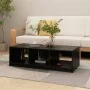Couchtisch aus massivem schwarzem Kiefernholz, 110 x 50 x 34 cm von vidaXL, Couchtisch - Ref: Foro24-809916, Preis: 67,13 €, ...