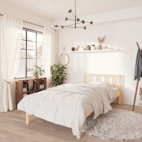 Solid pine wood bed frame 90x190 cm by vidaXL, Beds and slatted bases - Ref: Foro24-810047, Price: 72,16 €, Discount: %