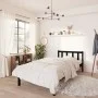 Estructura de cama madera maciza de pino negro 75x190 cm de vidaXL, Camas y somieres - Ref: Foro24-810046, Precio: 91,71 €, D...