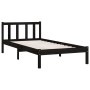 Bettrahmen aus massivem schwarzem Kiefernholz, 75 x 190 cm von vidaXL, Betten und Lattenroste - Ref: Foro24-810046, Preis: 93...