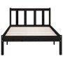 Solid black pine wood bed frame 75x190 cm by vidaXL, Beds and slatted bases - Ref: Foro24-810046, Price: 92,96 €, Discount: %
