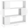 Shiny white shelf/space divider 100x24x94 cm by vidaXL, Bookcases and shelves - Ref: Foro24-809185, Price: 76,81 €, Discount: %