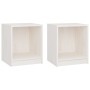 Nightstand 2 pcs white pine wood 35.5x33.5x41.5 cm by vidaXL, Nightstands - Ref: Foro24-809922, Price: 37,96 €, Discount: %