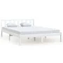 Solid white pine wood bed frame 120x190 cm by vidaXL, Beds and slatted bases - Ref: Foro24-810053, Price: 92,15 €, Discount: %
