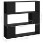 Estantería/divisor de espacios negro 100x24x94 cm de vidaXL, Librerías y estanterías - Ref: Foro24-809180, Precio: 55,26 €, D...