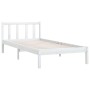 Solid white pine wood bed frame 90x190 cm by vidaXL, Beds and slatted bases - Ref: Foro24-810048, Price: 78,34 €, Discount: %
