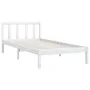 Solid white pine wood bed frame 90x190 cm by vidaXL, Beds and slatted bases - Ref: Foro24-810048, Price: 77,28 €, Discount: %
