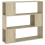 Sonoma oak color space divider shelf 100x24x94 cm by vidaXL, Bookcases and shelves - Ref: Foro24-809182, Price: 61,43 €, Disc...