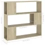 Sonoma oak color space divider shelf 100x24x94 cm by vidaXL, Bookcases and shelves - Ref: Foro24-809182, Price: 61,43 €, Disc...
