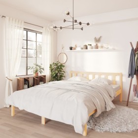Bettgestell aus massivem Kiefernholz, 120 x 190 cm von vidaXL, Betten und Lattenroste - Ref: Foro24-810052, Preis: 87,30 €, R...