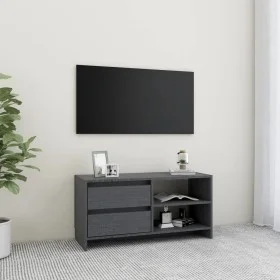 Solid pine wood TV stand in gray, measuring 80x31x39 cm. by vidaXL, TV Furniture - Ref: Foro24-809896, Price: 57,87 €, Discou...