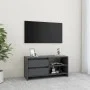 Solid pine wood TV stand in gray, measuring 80x31x39 cm. by vidaXL, TV Furniture - Ref: Foro24-809896, Price: 57,87 €, Discou...