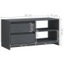 Massives Kiefernholz TV-Möbel grau 80x31x39 cm von vidaXL, TV-Möbel - Ref: Foro24-809896, Preis: 58,62 €, Rabatt: %