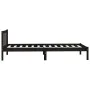 Solid black pine wood bed frame 100x200 cm by vidaXL, Beds and slatted bases - Ref: Foro24-810076, Price: 100,07 €, Discount: %