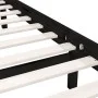 Solid black pine wood bed frame 100x200 cm by vidaXL, Beds and slatted bases - Ref: Foro24-810076, Price: 100,07 €, Discount: %