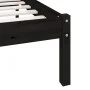 Solid black pine wood bed frame 100x200 cm by vidaXL, Beds and slatted bases - Ref: Foro24-810076, Price: 100,07 €, Discount: %