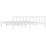 Weißer Massivholzbettrahmen Super King 180x200 cm von vidaXL, Betten und Lattenroste - Ref: Foro24-810098, Preis: 125,40 €, R...