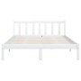 Weißer Bettrahmen aus massivem Kiefernholz, 140 x 190 cm von vidaXL, Betten und Lattenroste - Ref: Foro24-810063, Preis: 100,...