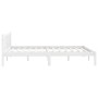 Estructura de cama de madera de pino maciza blanca 140x190 cm de vidaXL, Camas y somieres - Ref: Foro24-810063, Precio: 100,3...