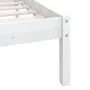 Weißer Bettrahmen aus massivem Kiefernholz, 140 x 190 cm von vidaXL, Betten und Lattenroste - Ref: Foro24-810063, Preis: 100,...