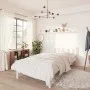 Solid white pine wood bed frame 90x200 cm by vidaXL, Beds and slatted bases - Ref: Foro24-810068, Price: 69,55 €, Discount: %