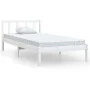 Solid white pine wood bed frame 90x200 cm by vidaXL, Beds and slatted bases - Ref: Foro24-810068, Price: 69,55 €, Discount: %