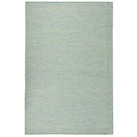 Türkisfarbener flachgewebter Outdoor-Teppich 120x170 cm von vidaXL, Teppiche - Ref: Foro24-340802, Preis: 36,84 €, Rabatt: %