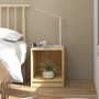 Solid mango wood bedside table 35.5x33.5x41.5 cm by vidaXL, Nightstands - Ref: Foro24-809919, Price: 29,44 €, Discount: %