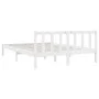 Solid white pine wood bed frame 140x200 cm by vidaXL, Beds and slatted bases - Ref: Foro24-810083, Price: 93,94 €, Discount: %