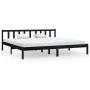 Estructura de cama de madera maciza de pino negro 200x200 cm de vidaXL, Camas y somieres - Ref: Foro24-810106, Precio: 147,75...