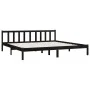 Estructura de cama de madera maciza de pino negro 200x200 cm de vidaXL, Camas y somieres - Ref: Foro24-810106, Precio: 147,75...