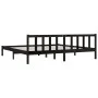 Estructura de cama de madera maciza de pino negro 200x200 cm de vidaXL, Camas y somieres - Ref: Foro24-810106, Precio: 147,75...