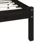 Estructura de cama de madera maciza de pino negro 200x200 cm de vidaXL, Camas y somieres - Ref: Foro24-810106, Precio: 147,75...