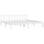 Solid white pine wood bed frame 200x200 cm by vidaXL, Beds and slatted bases - Ref: Foro24-810103, Price: 90,07 €, Discount: %