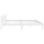 Solid white pine wood bed frame 200x200 cm by vidaXL, Beds and slatted bases - Ref: Foro24-810103, Price: 90,07 €, Discount: %