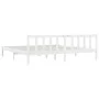 Solid white pine wood bed frame 200x200 cm by vidaXL, Beds and slatted bases - Ref: Foro24-810103, Price: 90,07 €, Discount: %