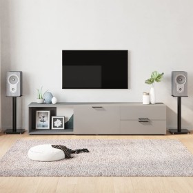 Speaker stands 2pcs black tempered glass 1 pillar by vidaXL, Speaker stands - Ref: Foro24-51808, Price: 82,03 €, Discount: %