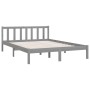 Estructura de cama madera maciza de pino gris 150x200 cm de vidaXL, Camas y somieres - Ref: Foro24-810089, Precio: 111,59 €, ...