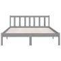 Estructura de cama madera maciza de pino gris 150x200 cm de vidaXL, Camas y somieres - Ref: Foro24-810089, Precio: 111,59 €, ...