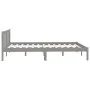 Estructura de cama madera maciza de pino gris 150x200 cm de vidaXL, Camas y somieres - Ref: Foro24-810089, Precio: 110,26 €, ...