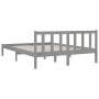 Estructura de cama madera maciza de pino gris 150x200 cm de vidaXL, Camas y somieres - Ref: Foro24-810089, Precio: 111,59 €, ...