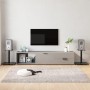 Soportes de altavoces 2 uds vidrio templado negro 1 pilar